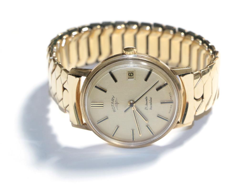 A gentleman's 9 carat gold Rotary wristwatch