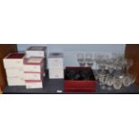 A quantity of Royal Brierley, Royal Albert and Stuart table glasses