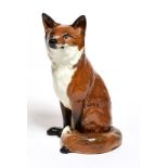 Beswick Fireside Fox, model No. 2348, red-brown and white gloss