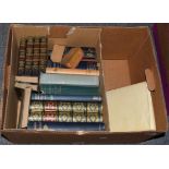 A box of books, 19th century and later including two from the Balmoral lending library on the