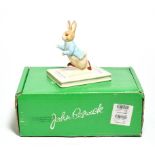 Beswick Beatrix Potter 'Peter on his Book', P4217 to commemorate the 100th anniversary of The