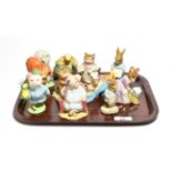 Beswick Beatrix Potter figures including: 'Cecily Parsley', 'Johnny Town-Mouse' and 'Little Pig