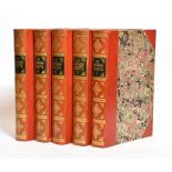 A set of five volumes Hans Christian Anderson, leather bound