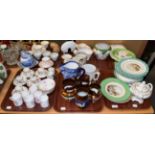 A group of 18th/19th century and later ceramics including tea bowls, loving cups, lustre ware,