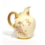 A Royal Worcester blush ivory jug