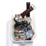 A group of gents wristwatches including Seiko