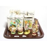 Beswick Beatrix Potter figures including: 'Mr Benjamin Bunny', 'Jemima Puddle-Duck' and 'Tailor of
