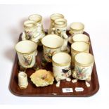 Five pairs of Royal Worcester vases and three other pieces of Royal Worcester porcelain