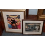 Sarah Szikora ''Ladies Only'' together with a further print after Stephen Darbyshire "Ploughman's