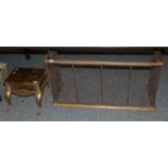 Brass fire guard and footman