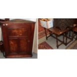 An early 18th century single oak side table