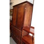 A late 18th century mahogany linen press