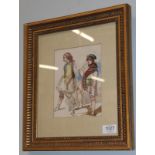 William Lee (fl.1819-1865) Figure studies of a Scotsman and a Greek?, watercolour, 19cm by 14.5cm
