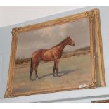 Wilfred Bailey (fl.1942-56) A Bay Horse, standing in a landscape, signed and dated 1956, oil on