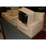 Four-piece leather lounge suite