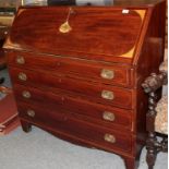 A 19th century inlaid mahogany bureau