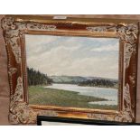 Ernest Forbes, The Reservoir, Fewston, signed, inscribed verso, oil on board