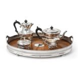 A Four-Piece George V Silver Tea-Service, by Edward Barnard and Sons Ltd., London, 1926, 1927 and