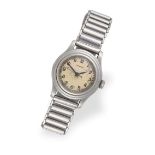 A Stainless Steel Military Type Centre Seconds Wristwatch, signed Longines, 1937, (calibre 10.68Z)