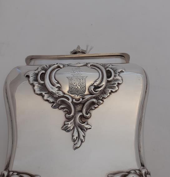 A Victorian Silver Tea-Caddy, by Henry Wilkinson and Co., Sheffield, 1838, in the George III - Image 3 of 5