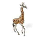 An Italian Enamelled Model of a Giraffe, Maker's Mark 182AR, Probably Saturno, Further Stamped '