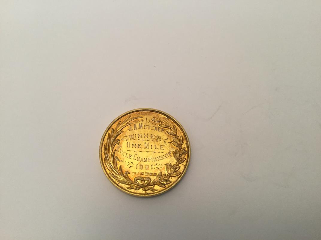 An Edward VII Gold Medal, Maker's Mark JM, Possibly for Joseph Moore, Birmingham, 1901, 18ct, - Image 3 of 3