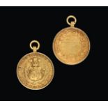 Two Victorian Gold Medals, Makers Mark Poorly Struck, Probably by Daniel George Collins, Birmingham,