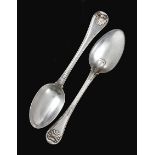 A Set of Four George III Silver Table-Spoons, by Paul Storr, London, 1817, Old English Military
