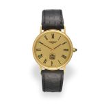 An 18 Carat Gold Wristwatch, signed Longines, 1979, (calibre L847.4) lever movement signed and