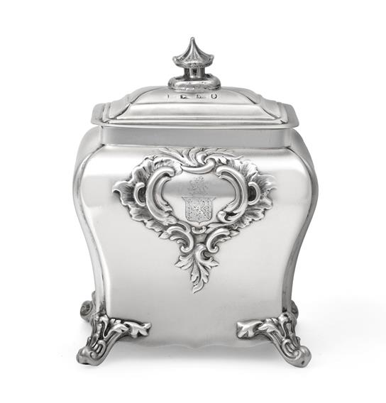 A Victorian Silver Tea-Caddy, by Henry Wilkinson and Co., Sheffield, 1838, in the George III