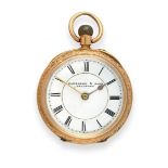 A Lady's 18 Carat Gold Fob Watch, retailed by Fattorini & Sons, Bradford, 1900, lever movement