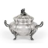 A Russian Silver Sugar-Bowl and Cover, by Carl Seipel, St. Petersburg, 1859, baluster and on four
