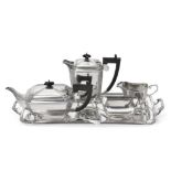 A Four-Piece Edward VIII and George VI Silver Tea-Service, by Joseph Gloster Ltd., Birmingham,