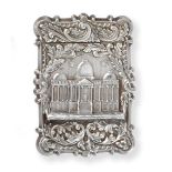 An American Silver Card-Case, Apparently Unmarked, Second Half 19th Century, shaped oblong and