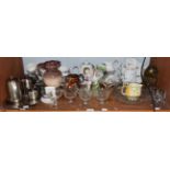 A quantity of mixed ceramics and glassware, including Royal Doulton 'Autumns Glory' coffee set, a