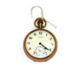A 9ct gold open faced pocket watch signed Admiral