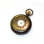 A silver half hunter pocket watch