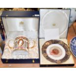 Spode Royal commemorative loving cup and plate, both with boxes (2)