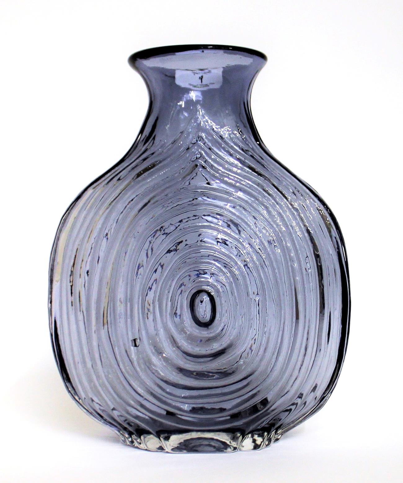 Whitefriars - Geoffrey Baxter: A Textured Range Nipple or Onion Glass Vase, in lilac, pattern