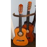 Herald guitar model HL34 and a high spot guitar, two auto digital tuners and a case (5)