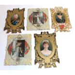 A group of royal commemorative reproduction photos, printed on cardboard, including, the Prince of