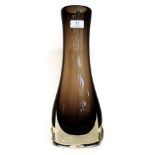 Whitefriars - Geoffrey Baxter: A Swing Cased Glass Vase, in cinnamon, pattern 9650, 40cm