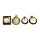 A gilt metal pair-cased pocket watch circa 1790, a late 18th century verge movement signed W.M