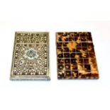 Two Victorian card-cases, second half 19th century, each oblong, one with openwork pierced ivory