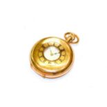 A 9 carat gold half hunter pocket watch, signed Garrard