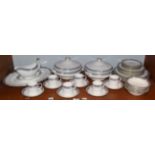 A Wedgwood Waverly pattern dinner/coffee service, comprising two tureens and covers, meat plate,