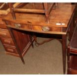 George III mahogany bow front side table