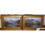 William Lakin Turner (1867-1936) a pair of lakeland landscapes, both signed, one dated 1918, oil