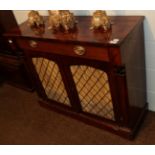 A Victorian mahogany grill-door side cabinet