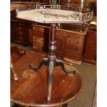 A 19th century mahogany gallery top table (a.f.)